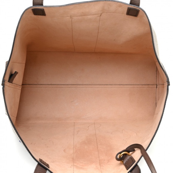 GUCCI X DISNEY GG Supreme Monogram Web Three Little Pigs Large Ophidia Tote Be - Picture 6 of 13